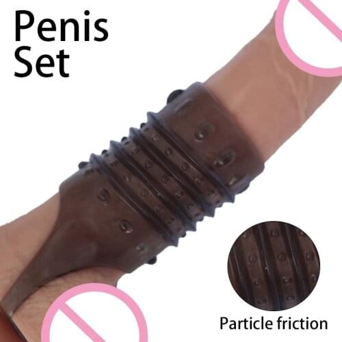 Flexible Cockring Reusable Penis Ring Sleeve Glans Penis Enlarger Extender Delay Ejaculation Cock Rings Sex Toys for Men Adults