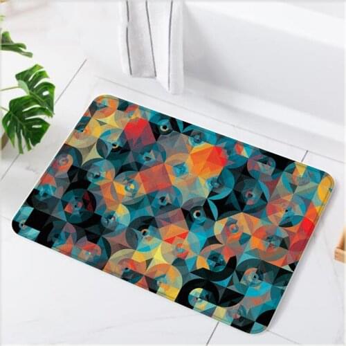 Rugs Living Room Kitchen Carpet 40x120 Bath Mat 40x60 Plush Door Mat Geometric Pattern Floor Mats Non-slip 3D Print Kitchen Mat