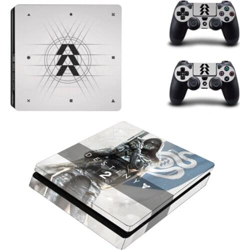 Game Destiny 2 PS4 Slim Skin Sticker Decal for Sony PlayStation 4 Console and 2 Controller Skin PS4 Slim Sticker Vinyl Accessory