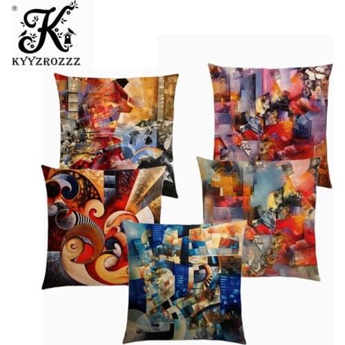 3d Print Gorgeous Abstract Art Painting Mysterious Vortex Geometry Color Retro Cushion Cover Home Decor Sofa Throw Pillow Case