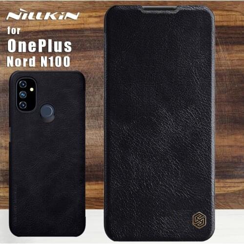 Nillkin For OnePlus Nord N100 case qin Leather Pu full 360 Phone Case Protective Back Cover For OnePlus Nord N100