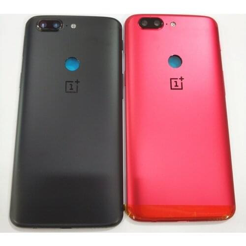 Original Metal Battery Cover For Oneplus 5T A5010 Rear Housing Back Case With Camera Lens+SIM Card Tray+Side buttons