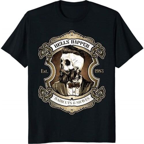 Barber T-Shirt Hells Skull Haircuts Shaves Gift for Hipster 2019 Fashion Solid Color Men Sleeveless T Shirt