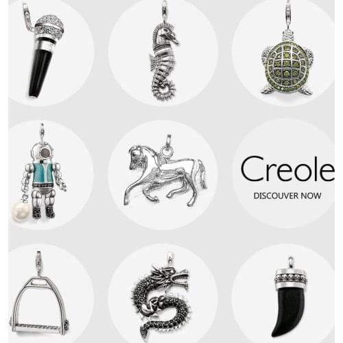 Microphone Seahorse Turtle Diver Horse Horseshoe Dragon Tooth Pendant,2019 Jewelry 925 Sterling Silver Trendy Gift for Women