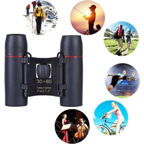 Portable Mini Binoculars 30 x 60 Zoom Outdoor Travel Folding Telescope With Bag telescope camera Pocket telescope