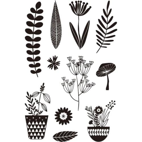 Eno Greeting clear stamps plant decorative stamps for card making,scrapbook stamps planner journal travelers stamps