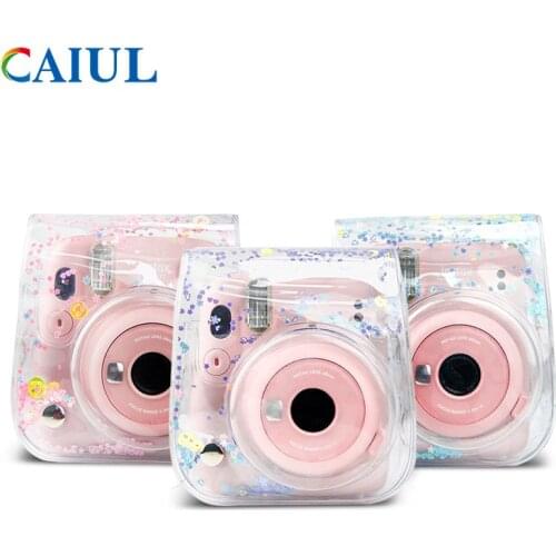 For Fujifilm Instax Mini 11 Transparent PVC Camera Case Cover Shell with Shoulder Strap Polaroid Photography Protective Bag
