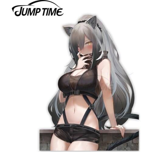 Jump Time 13cm x8.8cm Car Sticker Cool Anime Girls Decals Sexy Windshield Motorcycle Wiper Waterproof Vinyl Car Decor