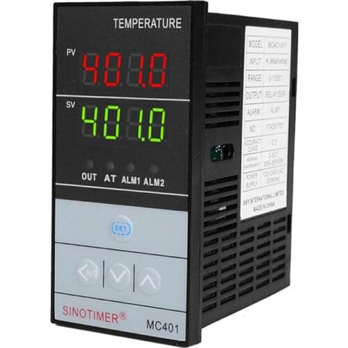 Temperature Controller Input PT100 K Thermocouple Digital PID SSR Relay Output For Heat Cool With Alarm Fahrenheit Short Shell R