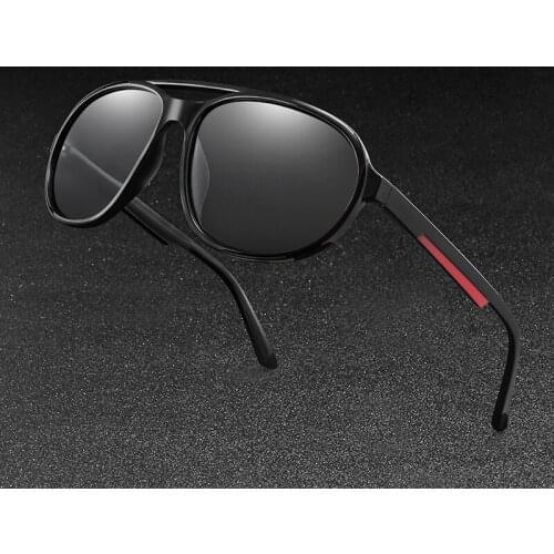 Men Fashion Photochromic Polarized Sunglasses Classic Big Round Frame Sunglasses Photochromic Lens Glasses Men Lady UV400