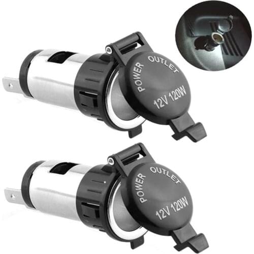 1pcs 12-24V car waterproof cigarette lighter with lamp holder, charging base, cigarette lighter base base, power supply base