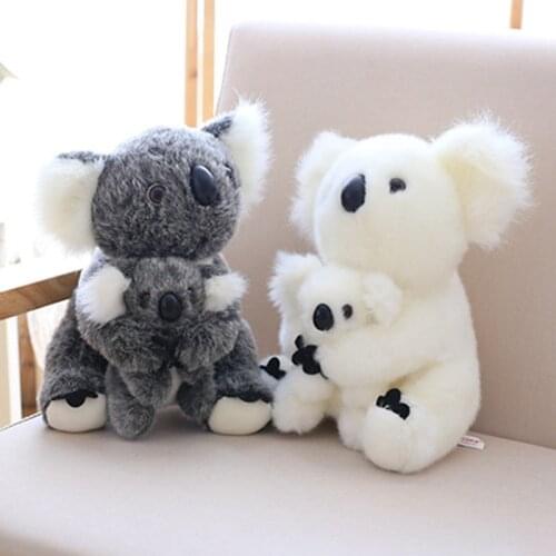 1 Pcs Koala Plush Toy Australia Animal Koala Doll Cute Animal Stuffed Soft Doll Mom Hold Kids Koala Toy High Quality Kids Toys