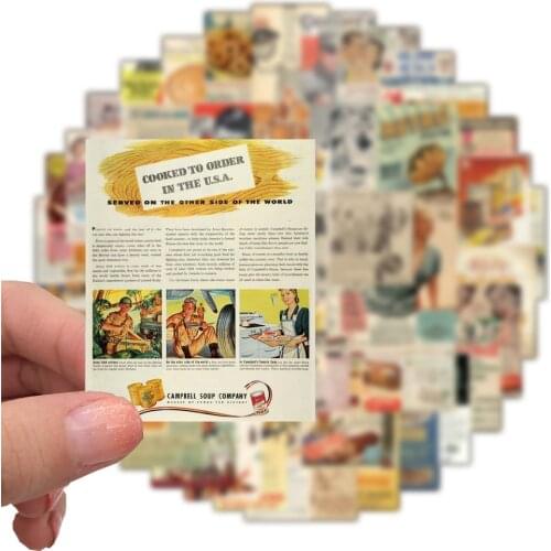 10/50PCS Europen Cartoon Retro Posters Graffiti Stickers for DIY Laptop Luggage Skateboard Decor Toy Luggage Decals Sticker