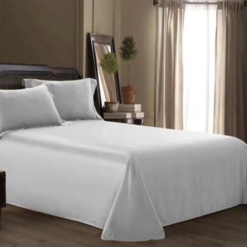 100% Egyptian cotton 1200 TC white color Twin Size Flat sheet 100 x 200 cm 100 pieces customize wholesale