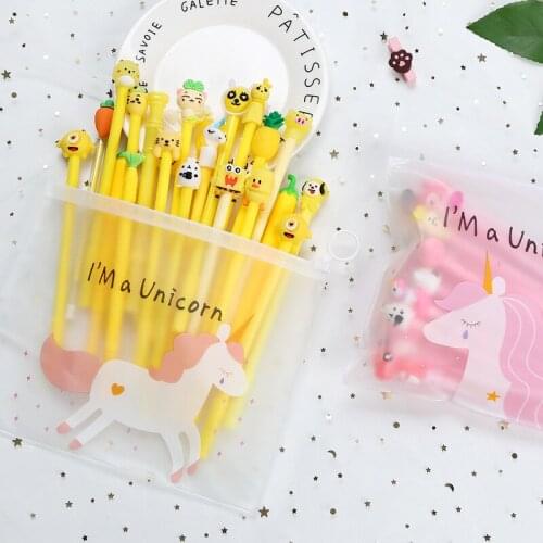 20 Pcs Creative Cute Girl Pink Gel Pen with Bag Set Student Stationery Set Kawaii School Supplies Wholesale