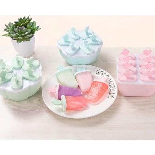 8 Cell Kitchen Ice Cube Molds Reusable Popsicle Maker DIY Ice Cream Tools Kitchen 6/8 Cell Lolly Mould Tray Bar Tools