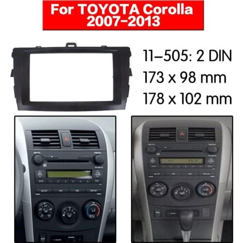 Car Radio Fascia For TOYOTA Corolla 2013+ (Left wheel)Stereo Fascia Dash CD Trim Installation Frame Kit 173*98mm