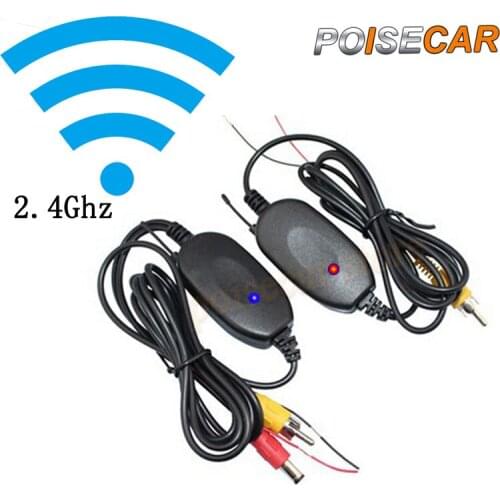 Car DVD With ACC Line 2.4G Wireless Video Transmitter Receiver Kit for Car Rear View Camera and Monitor Reverse Backup Cam