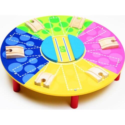 P123 Central Trolley Station Wooden Track Accessories Are Compatible with Wooden Train Tracks > 3 Years Old Wood