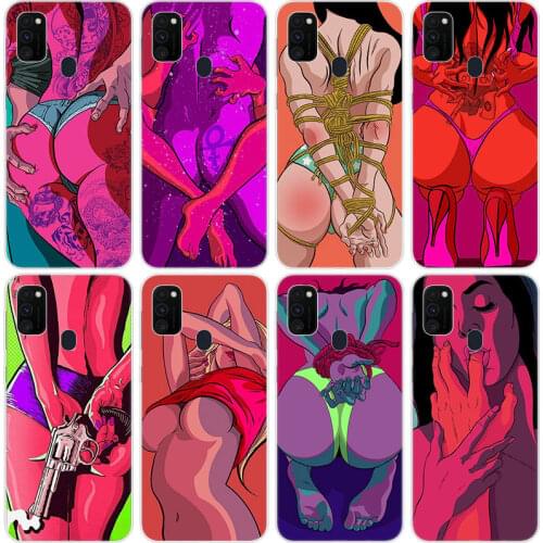 Sexy lady Red lips hot girl Case for Samsung Galaxy M11 M10S M01 M21 M31S M51 A01 J2 Core A21 A42 J6 A6 A8 Plus A7 2018 Cover
