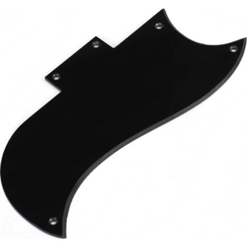 Black 5 Holes Pickguiard Scratch Plate For SG Electric Guitar Replacement