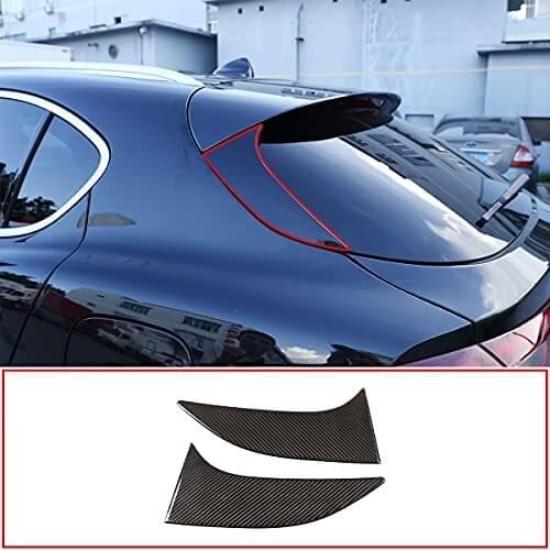 Car Rear Door Real Carbon Fiber Decorative Panel for Alfa Romeo Stelvio 2017-2020