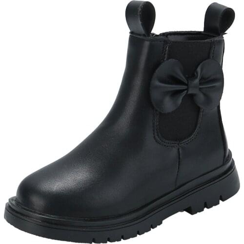 Childrens Boots New Winter Girls Martin Boots Childrens Fashion Boots Girls Bow Boots Kids Warm Cooton Short Boots Girls Boots