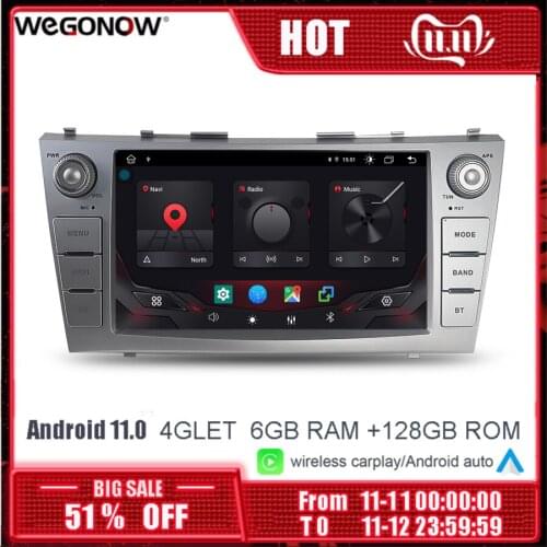 DSP 9''Android 10.0 8 Core Carplay 4G LET 4GB RAM 128GB ROM Car DVD Player GPS WIFI Bluetooth TPMS RDS Radio For Camry 2007-2011