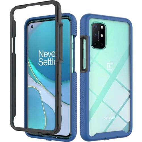 Double protection case for OnePlus 8T Case One Plus 8T Hybrid Hard Phone Cover For OnePlus 8T Fundas for 1 + 8T