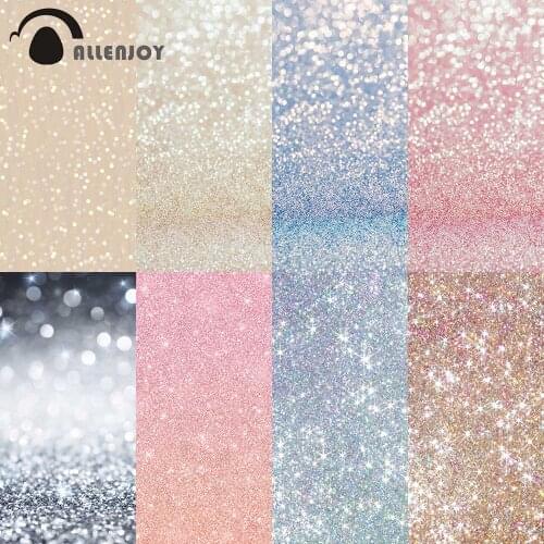 Allenjoy Fantasy Glitter Background Curtains Bokeh Child Photographic Sequin Backdrop Star Dot Wedding Birthday Party Wallpaper