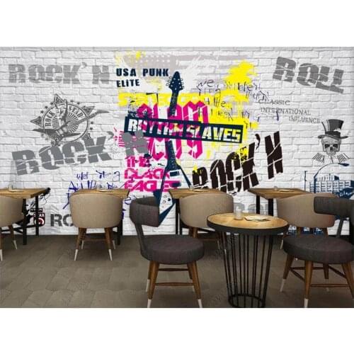 Custom photo wallpapers 3d murals wallpaper for walls 3 d European and American pop rock music bar KTV background wall papers