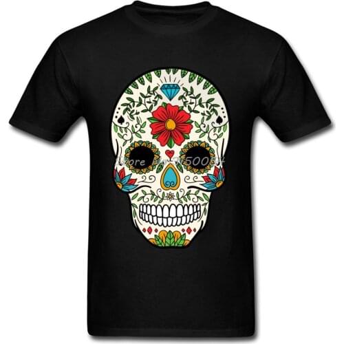 Mexican Skull Cotton T Shirt Men Short Sleeve T-Shirt New Design Summer O-Neck Cotton TShirt Hip Hop Tees Harajuku