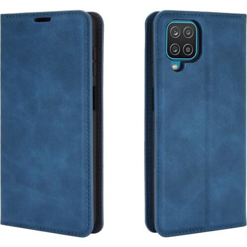 GalaxyM12 Auto Switch Leather Case for Samsung Galaxy M12 Flip Wallet Book Style Cover Black SM-M127F M127G M127 M 12 12M F127