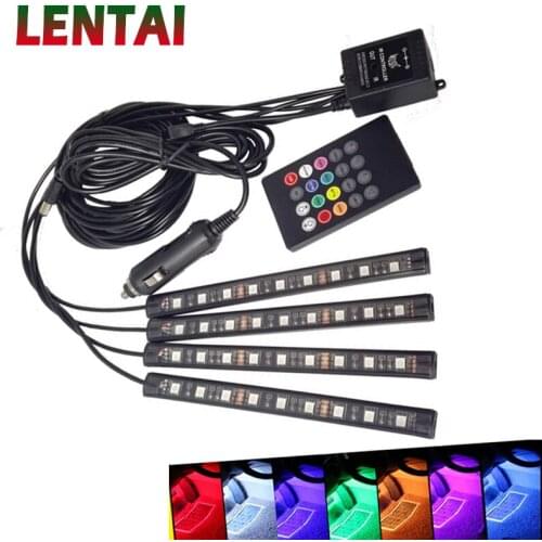 LENTAI For Skoda octavia a7 a5 2 rapid fabia superb Land Rover Cadillac 1Set Car LED Atmosphere Lights 12V RGB LED Lamp Strip