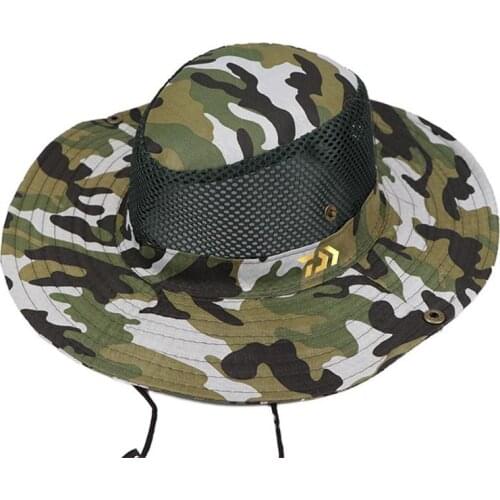 Summer Outdoor Fishing Hat Big Brimmed Sunscreen Unisex Camouflag Breathable Sunshade Climbing Travel Fishing Caps