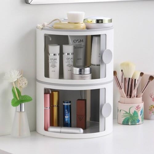 Can Be Superimposed Cosmetic Storage Box Desktop Skin Care Products Plastic Finishing Box Bathroom Wall Hanging Roll Paper Tube