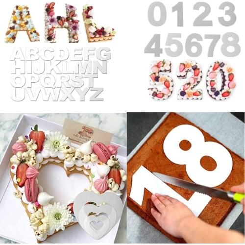 PET Numbers/Heart/Letter Cake Mold Sets Cake Decorating Tools Confeitaria Maker DIY Birthday Cake Design Bakeware Pastry Tools