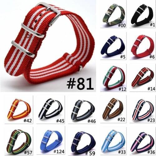 Top Quality Nylon Watch Band 22mm Nato Woven Nylon Strap Metal Buckle Wristband for Nato Army Sport Watchbands James 007 Belt