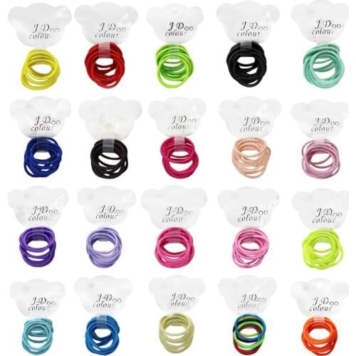 Baby Girls Mini Elastic Rubber Band Fluorescence Bright Color Hair Ropes Polyester Ponytail Holder Tie Gums Rings