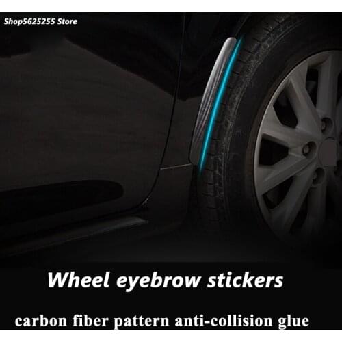 For VW Tiguan MK2 Accessories 2017 2018 2019 2020 MK1 Rubber Wheel Eyebrow Strip Fender Sticker Decoration Bumper Cover