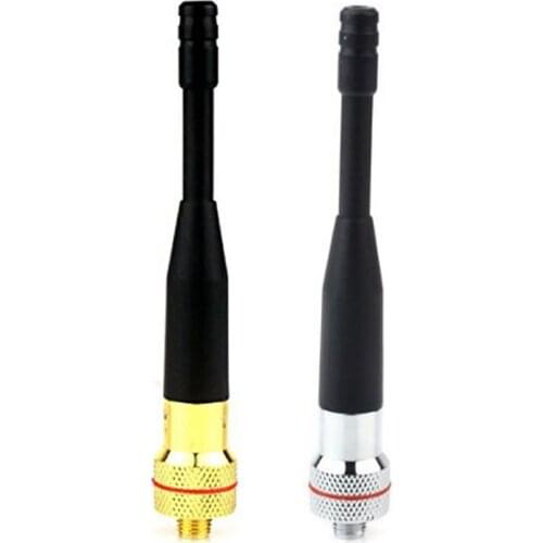 SMA-F SMA Female UHF Single Band Radio Antenna For Kenwood Linton PUXING BAOFENG UV5R 777S 888S Walkie Talkie Golden / Silver