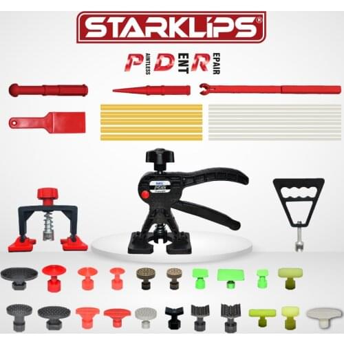 Starklips PDR Paintless Dent Removal Kit Dent Puller Glue Stick Plastic Tabs