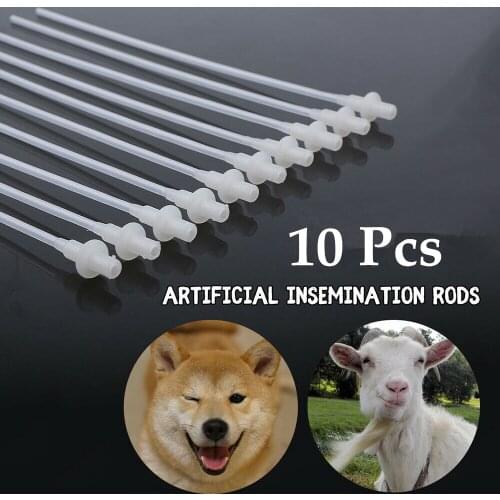 10Pcs/set Artificial Insemination Rods Breeding Catheter Tube Dog Sheep Goat