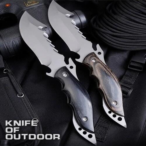 Outdoor Fixed Blade Survival Tactical Knife High Hardness Multifunctional Hunting Tool Titanium Knife