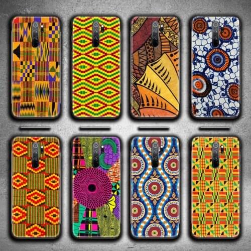 African style fabric print Printing Phone Case for Redmi 9A 9 8A 7 6 6A Note 9 8 8T Pro Max K20 K30 Pro