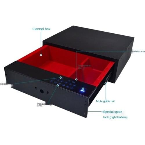 Wardrobe safe home cloakroom small hidden anti-theft smart drawer password fingerprint touch screen safe