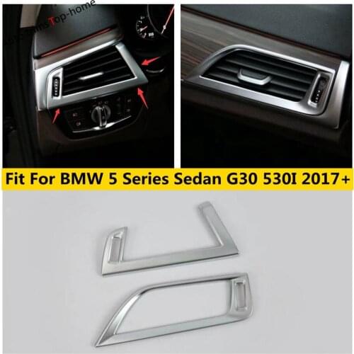 Yimaautotrims Inside Air Conditioner AC Outlet Vent Frame Cover Trim For BMW 5 Series Sedan G30 530I 2017 - 2021 ABS Interior