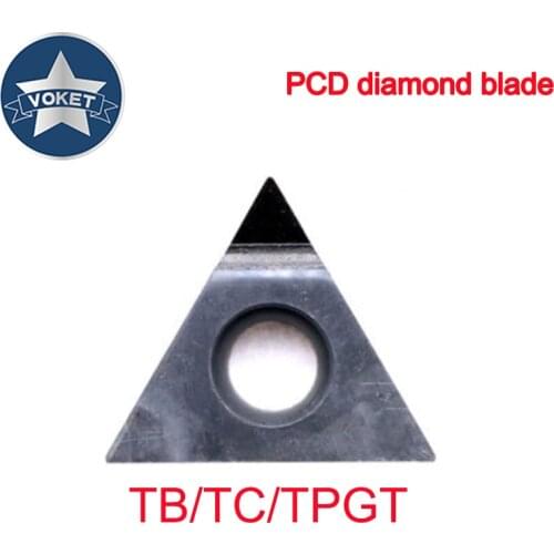 VOKET Diamond TCGT TPGT 110304 lathe copper aluminum plastic high-finish processing PCD diamond turning blade particles