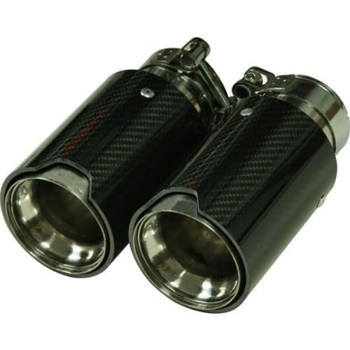 M-PO Style Bright black Carbon fiber Exhaust Headers tail pipe For BMW M1 M2 M3 M4 M5 M6