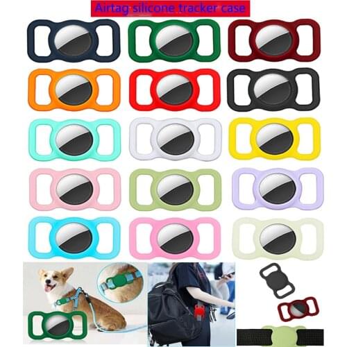 JCD Funda Protectora Silicona Mascotas Localizador GPS Con Correa Para Collar De Perro Airtag Dispositivo Antipérdida